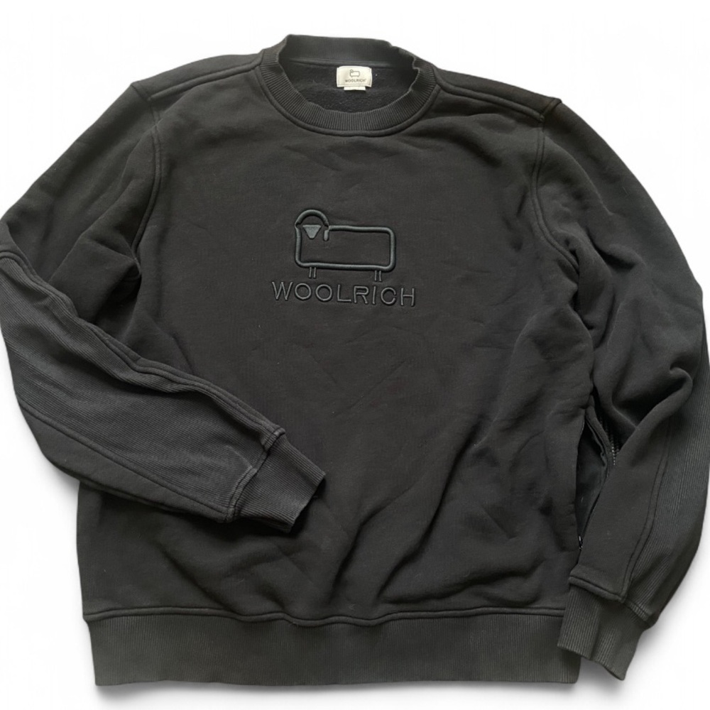 Woolrich Men’s Crew Neck Sweatshirt – Black, Size L - Picture 3 of 7